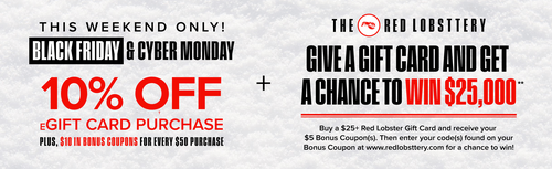 Black Friday Cyber Monday 10% Off Plus, $10 in bonus coupons fo every $50 purchase